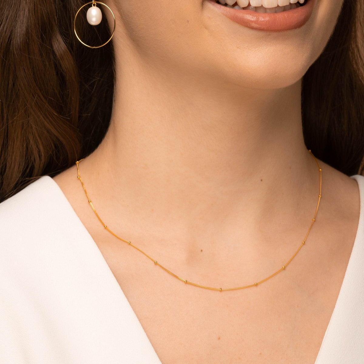 Satellite Ball Chain Necklace