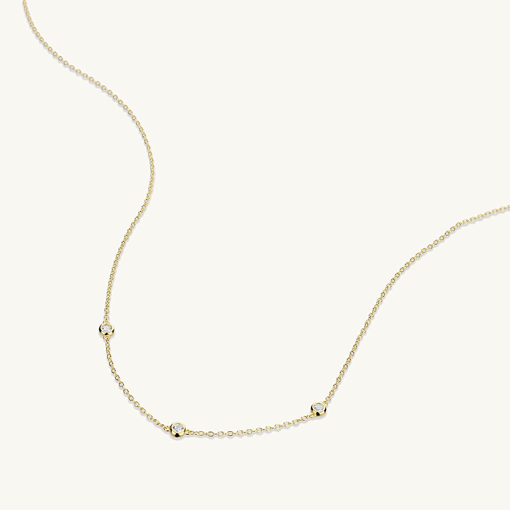 Satellite Sapphire Station Chain Necklace