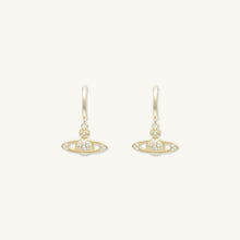 Saturn Planet Huggie Earrings