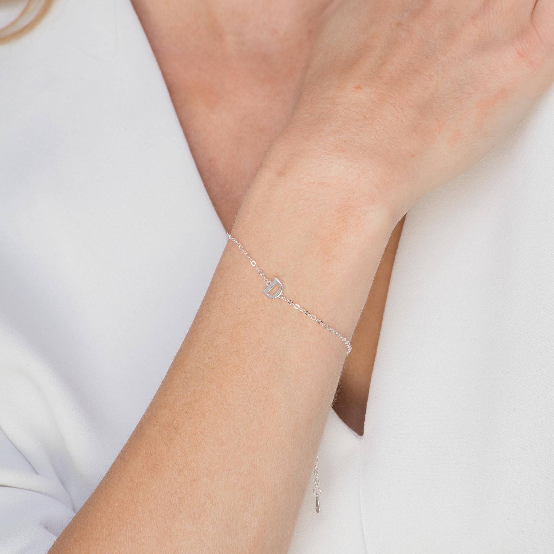 Script Letter Initial Bracelet