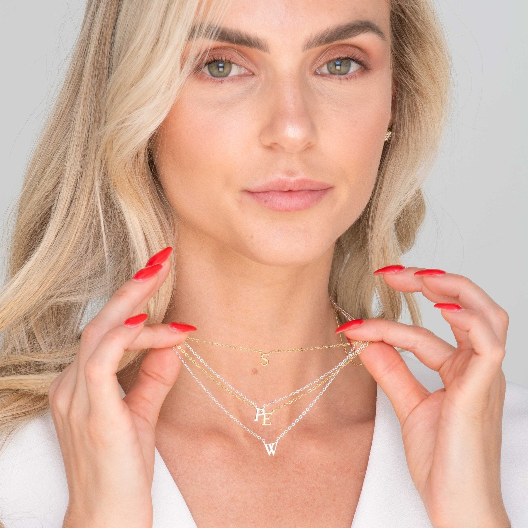 Script Letter Initial Necklace