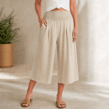 Coastella – Women's Smocked-Waist Wide-Leg Culottes