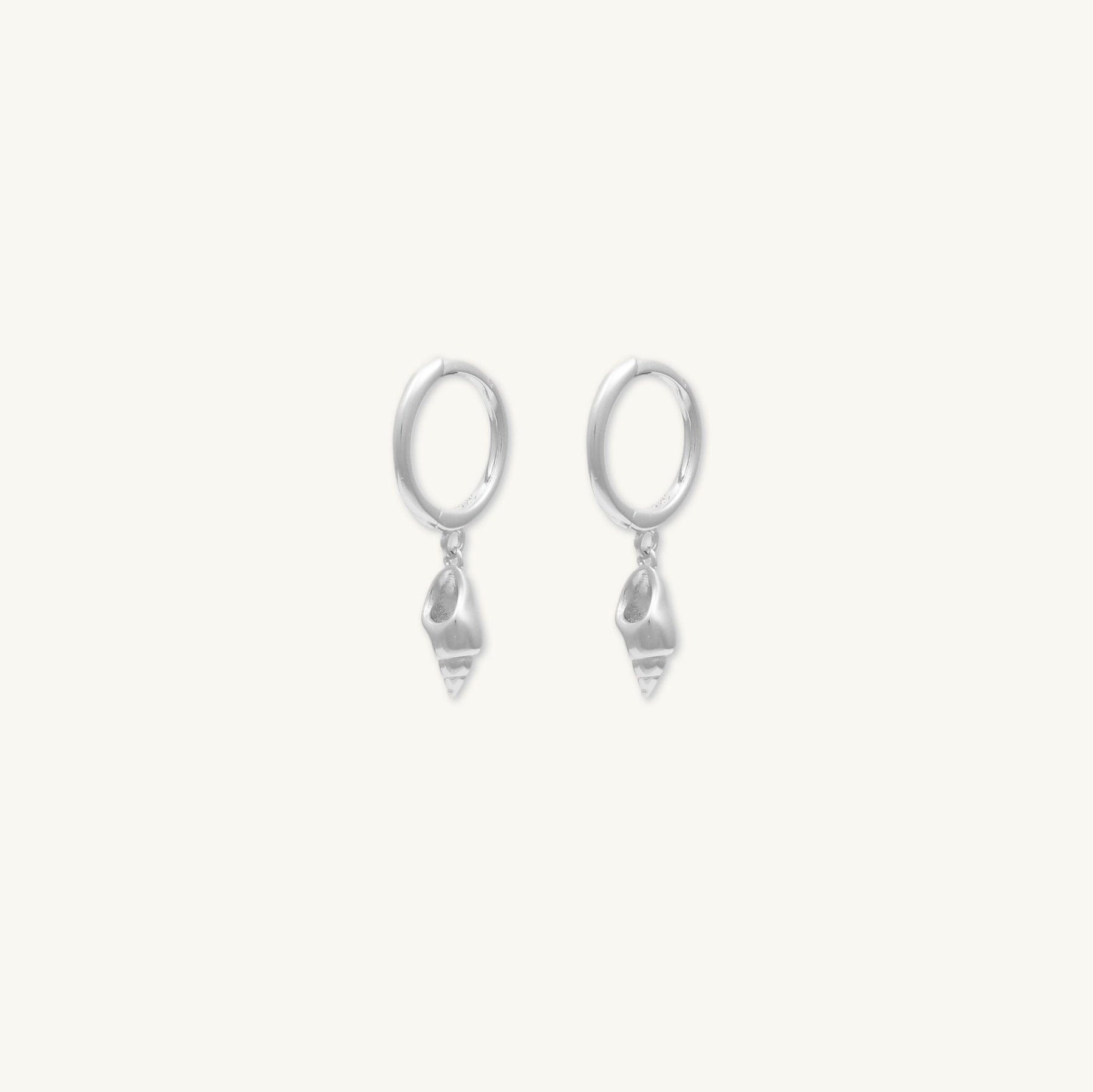 Shell Huggie Hoop Earrings