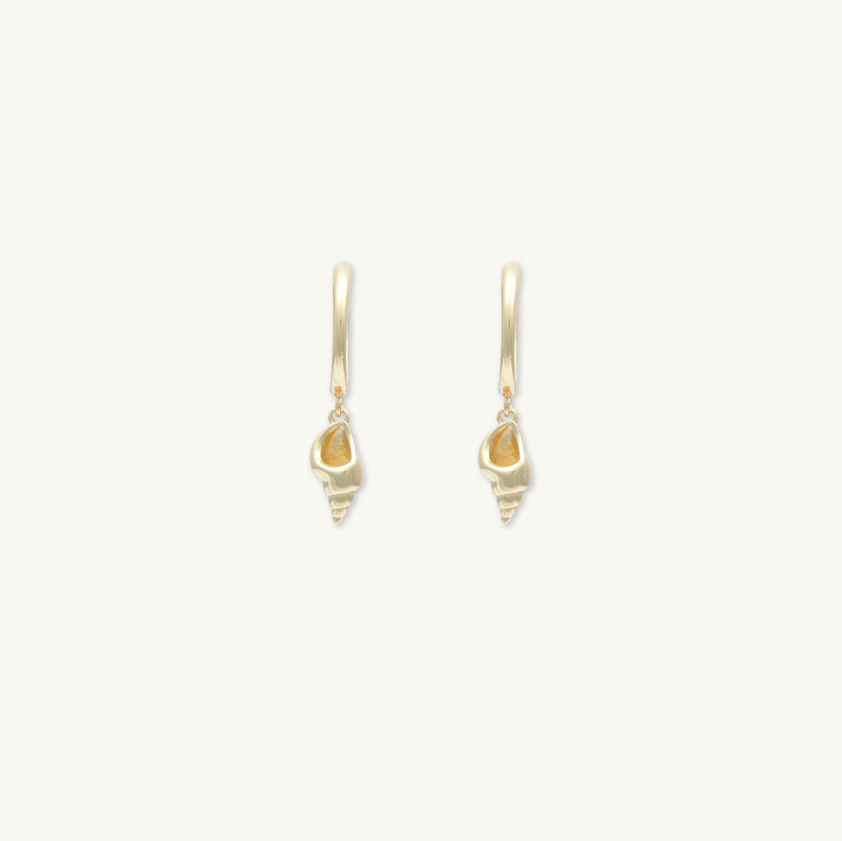 Shell Huggie Hoop Earrings