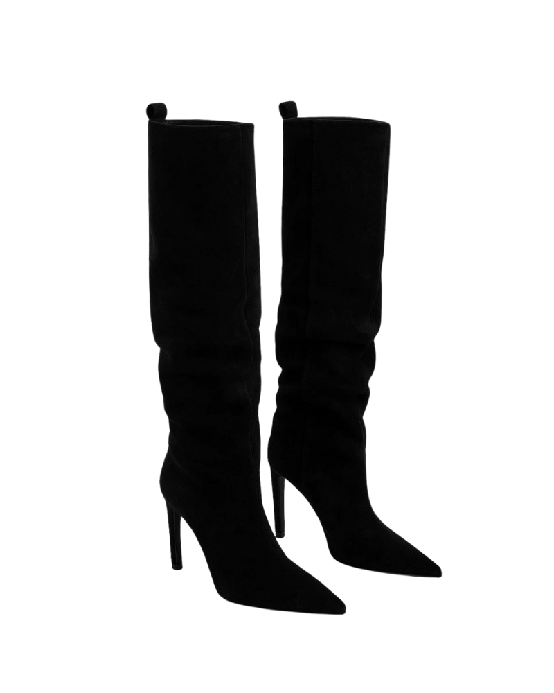 Madelyn Women's High Boots – Straight Shaft Elegant, Thin Heel & Chic Pointed Toe
