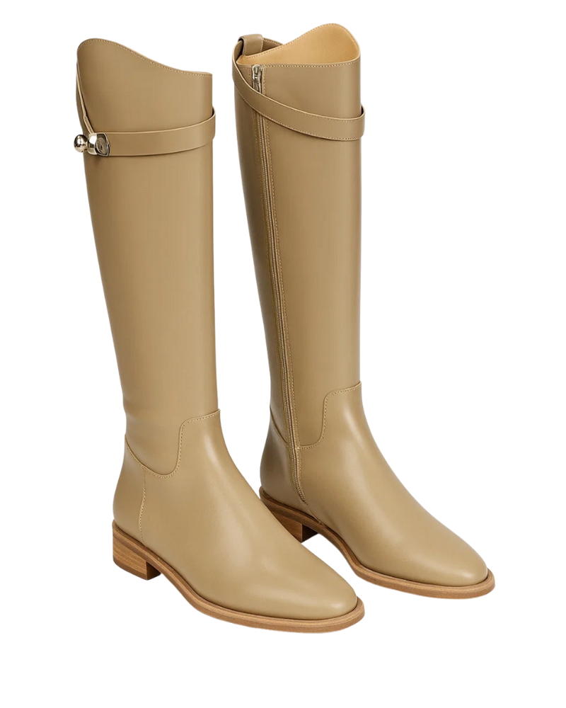 Kyrie Women's Boots Below the Knee – Simple Design, Low Heel Comfort & Elegant Style