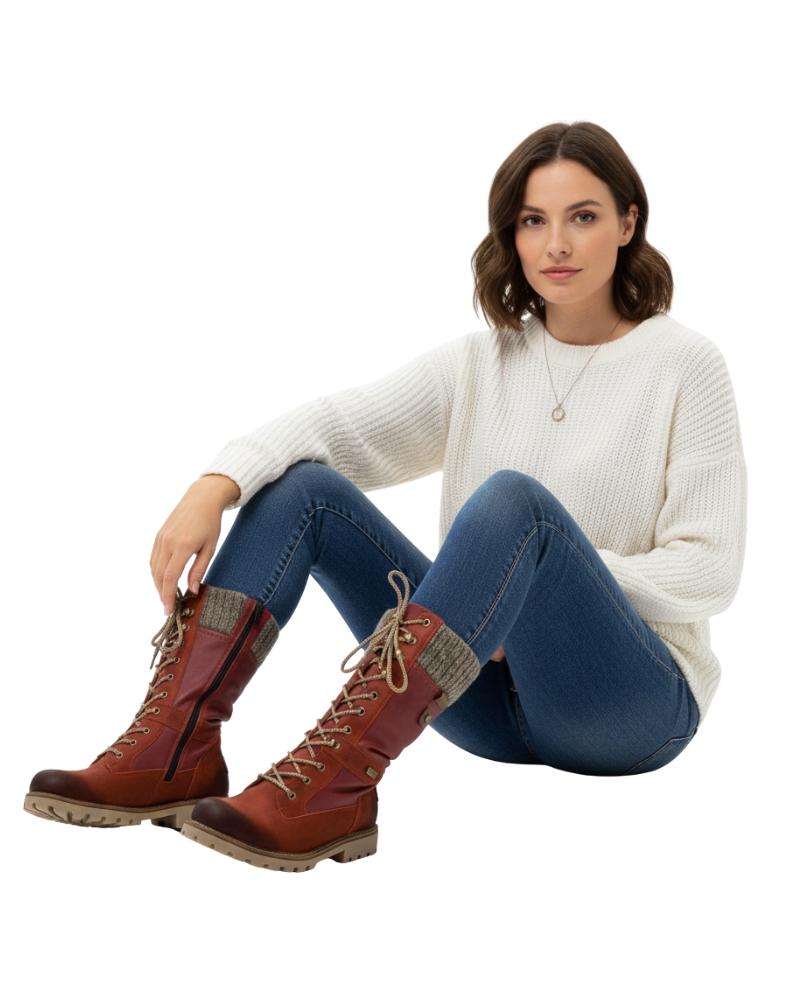 Gretta Women's Winter Boots – Warm Waterproof Non-Slip Boots with Laces