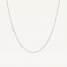 Sideways A-Z Initial Letter Freshwater Pearl Necklace