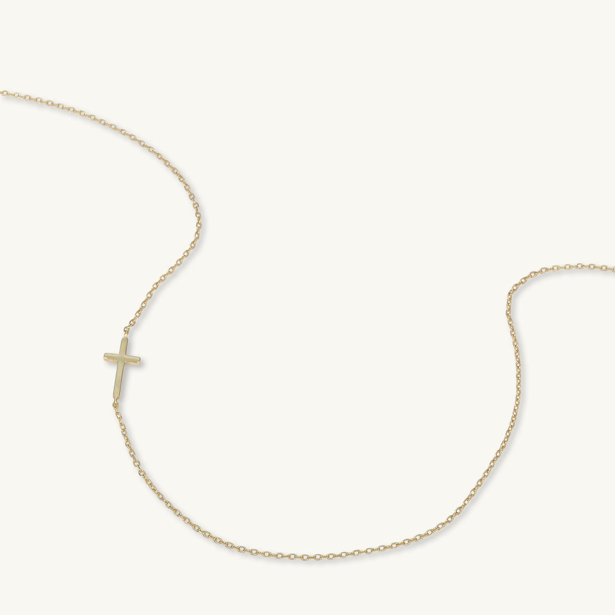 Sideways Cross Necklace