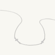 Sideways Double Cross Necklace