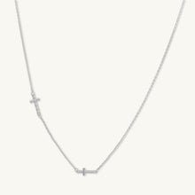 Sideways Double Cross Necklace