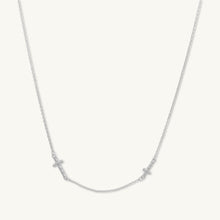 Sideways Double Cross Necklace
