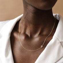 Sideways Initial Letter Necklace