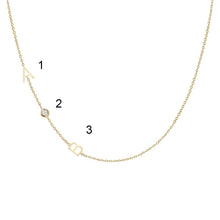 Sideways Pave Letter Necklace