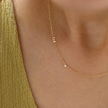 Sideways Pave Letter Necklace
