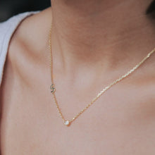 Sideways Pave Letter Necklace