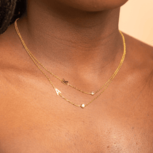 Sideways Pave Letter Necklace