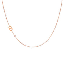 Sideways Pave Letter Necklace