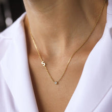 Sideways Pave Letter Necklace