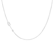 Sideways Pave Single Letter Necklace