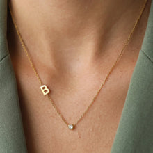 Sideways Pave Letter Necklace
