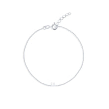 Sideways Single Initial Letter Bracelet