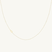 Sideways Single Initial Letter Necklace