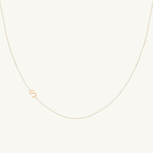 Sideways Single Initial Letter Necklace