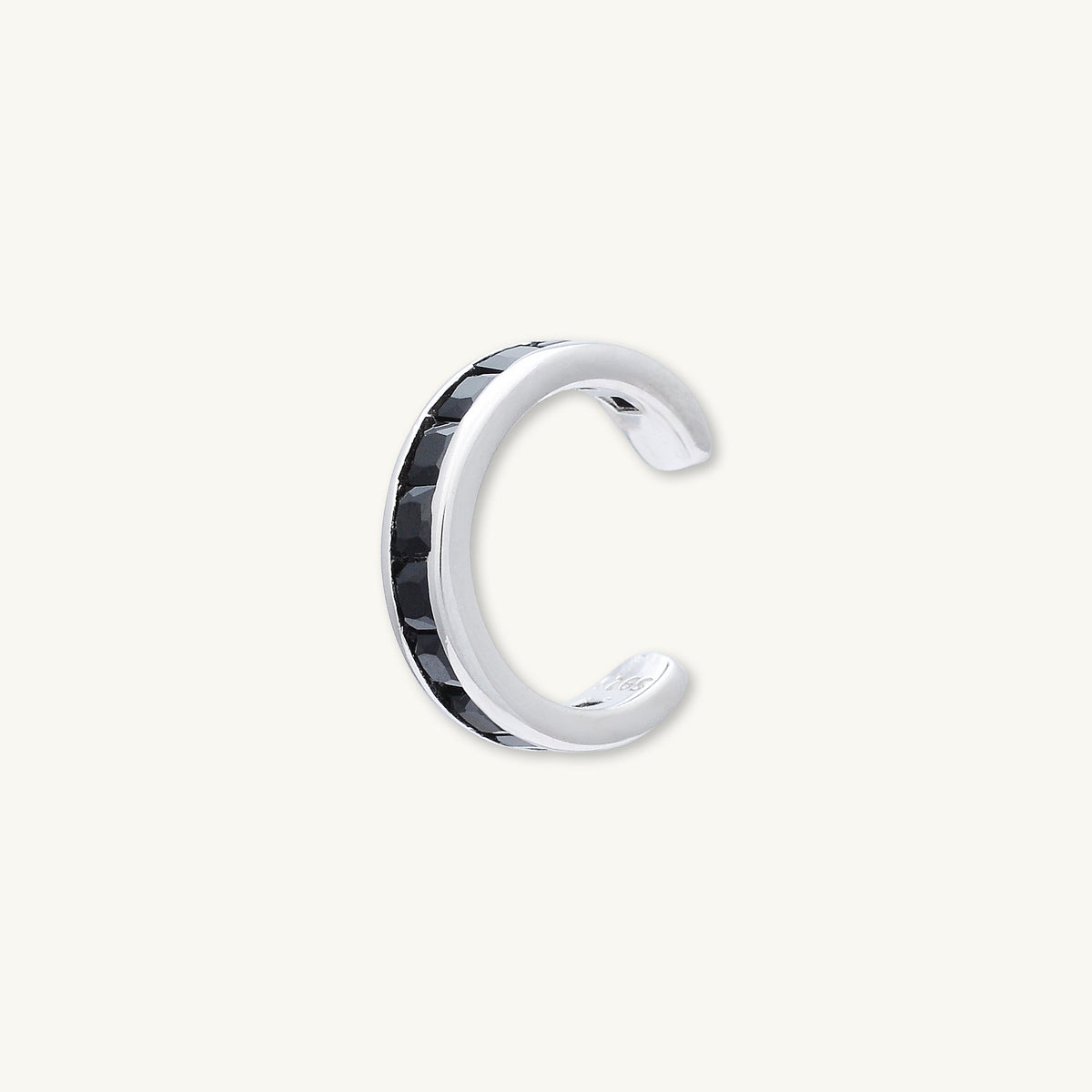 Single Black Sapphire Ear Cuff