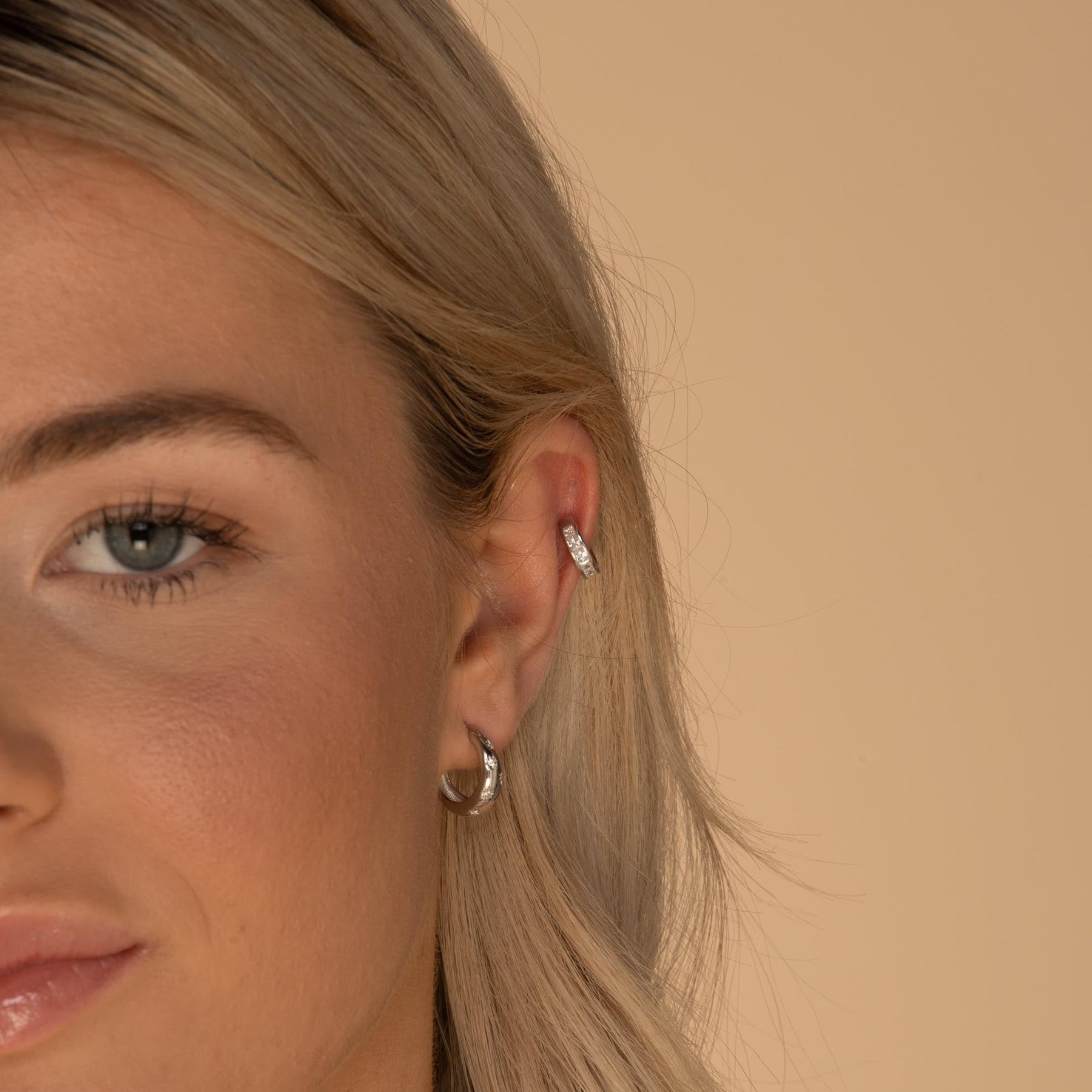 Single Sapphire Ear Cuff