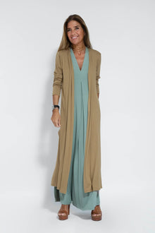 Ensemble Femme Ayania – Elegant Cotton Dress and Cardigan with Flattering Cut & Sheath Effect