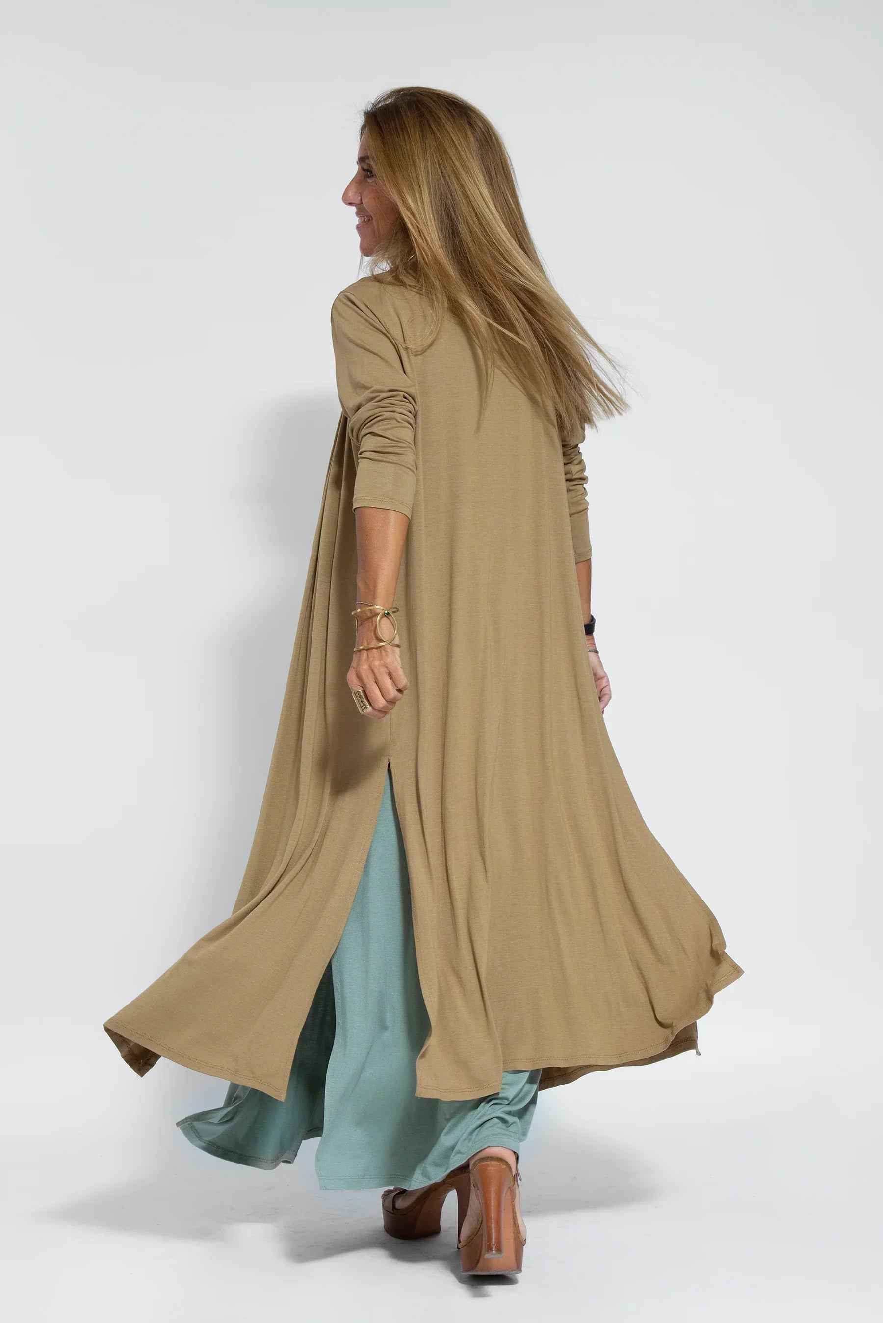 Ensemble Femme Ayania – Elegant Cotton Dress and Cardigan with Flattering Cut & Sheath Effect