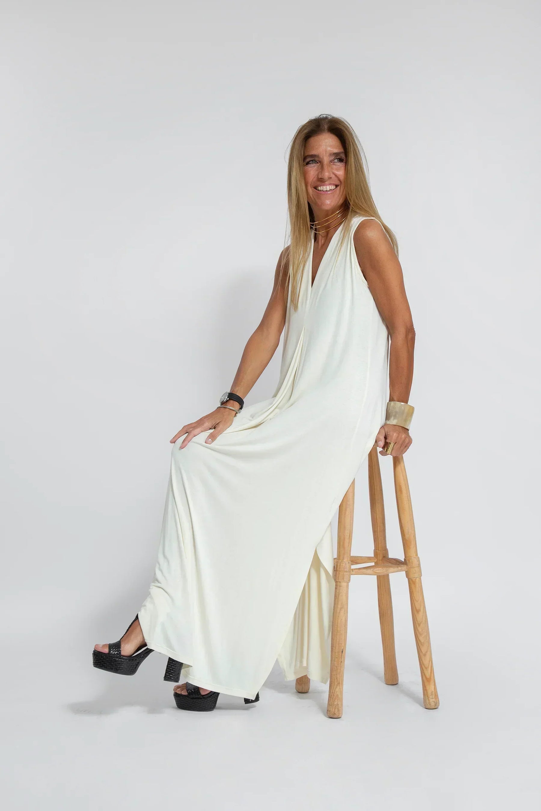 Ensemble Femme Ayania – Elegant Cotton Dress and Cardigan with Flattering Cut & Sheath Effect