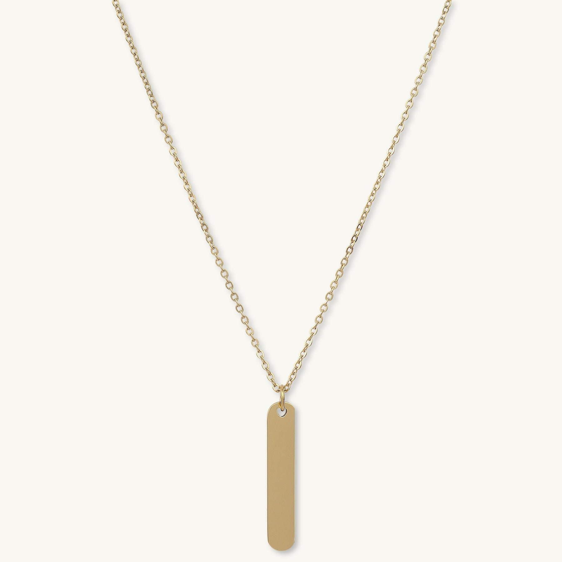 Slim Dog Tag Engraved Personalised Necklace