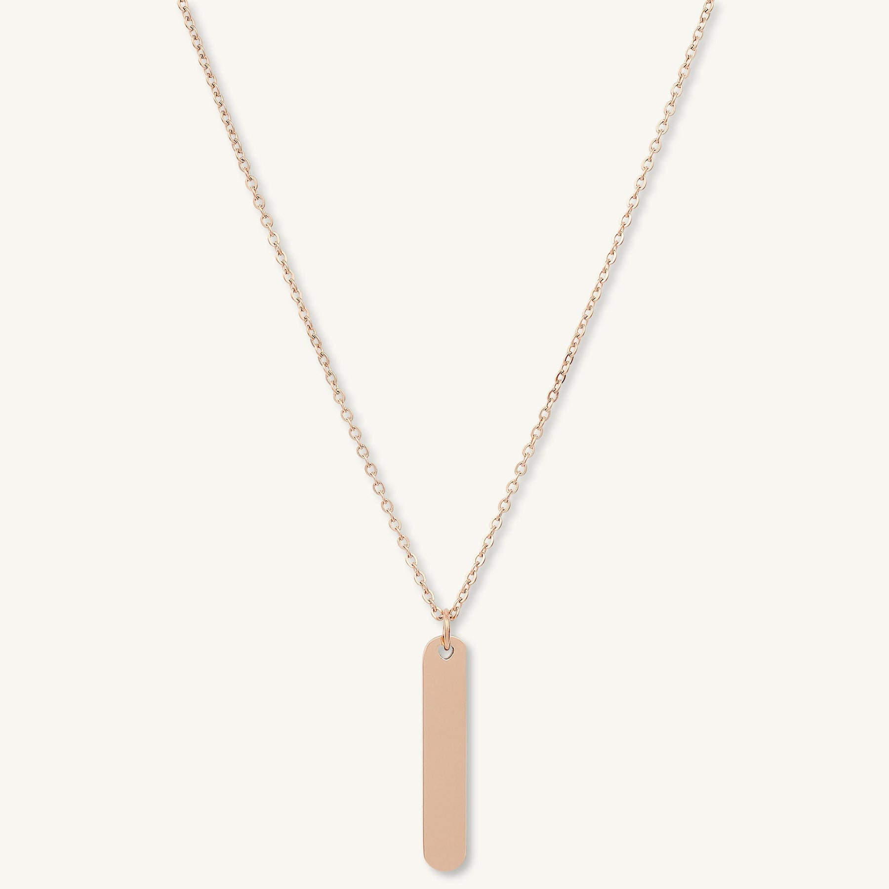 Slim Dog Tag Engraved Personalised Necklace