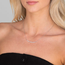Smile Curved Bar Moissanite Necklace 0.3Carat