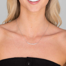 Smile Curved Bar Moissanite Necklace 0.3Carat