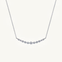Smile Curved Bar Moissanite Necklace 0.3Carat