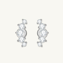 Smile Solitaire Moissanite Stud Earrings