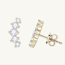 Smile Solitaire Moissanite Stud Earrings