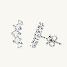 Smile Solitaire Moissanite Stud Earrings