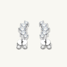 Smile Solitaire Moissanite Stud Earrings