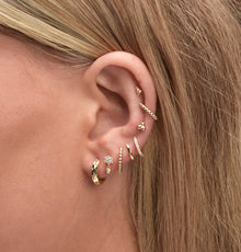 Snowflake Sapphire Drop Stud Earrings