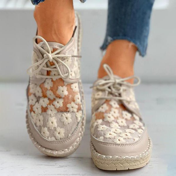 Stephanie Women's Shoes – Comfortable Loafers with Floral Embroidery & Sturdy Sole