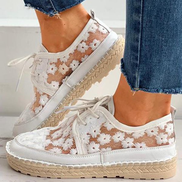 Stephanie Women's Shoes – Comfortable Loafers with Floral Embroidery & Sturdy Sole