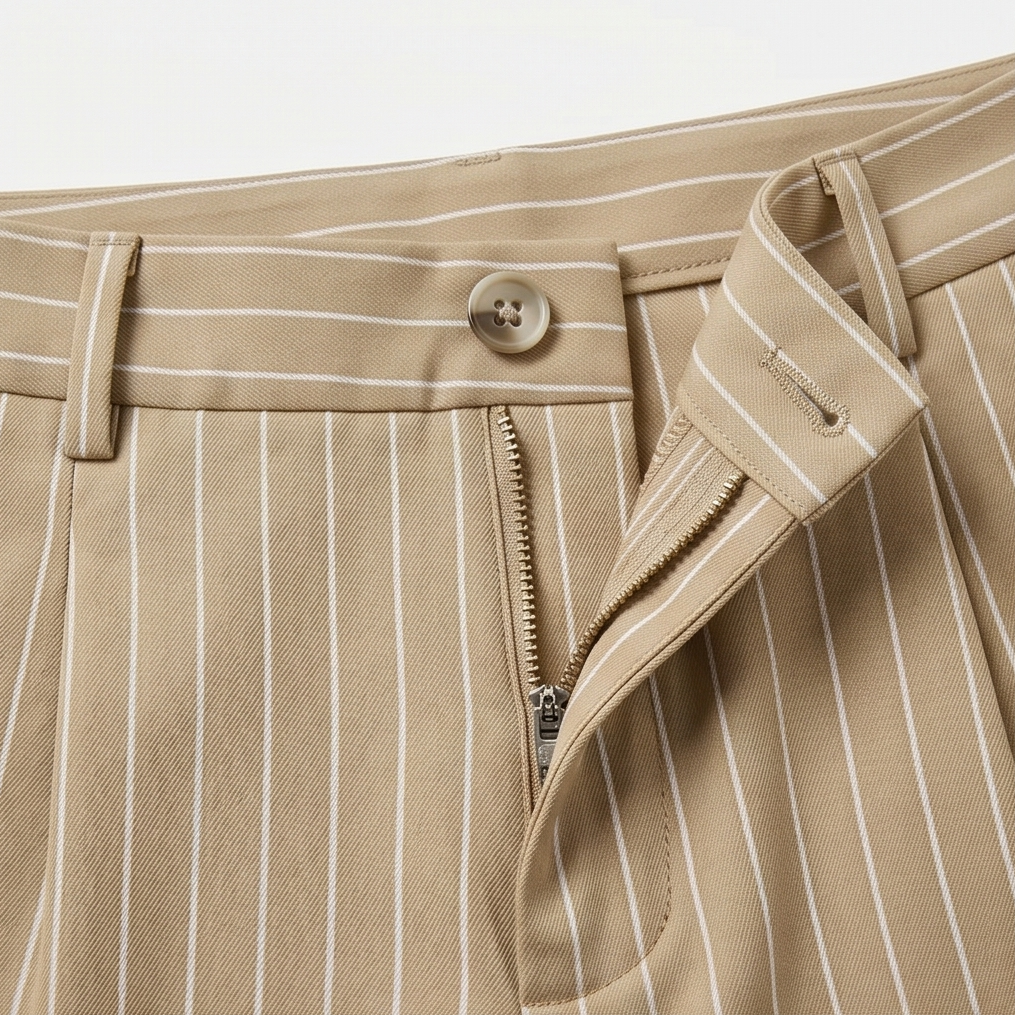 Solène High-Waisted Striped Wide-Leg Trousers for Effortless Polish