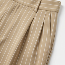 Solène High-Waisted Striped Wide-Leg Trousers for Effortless Polish