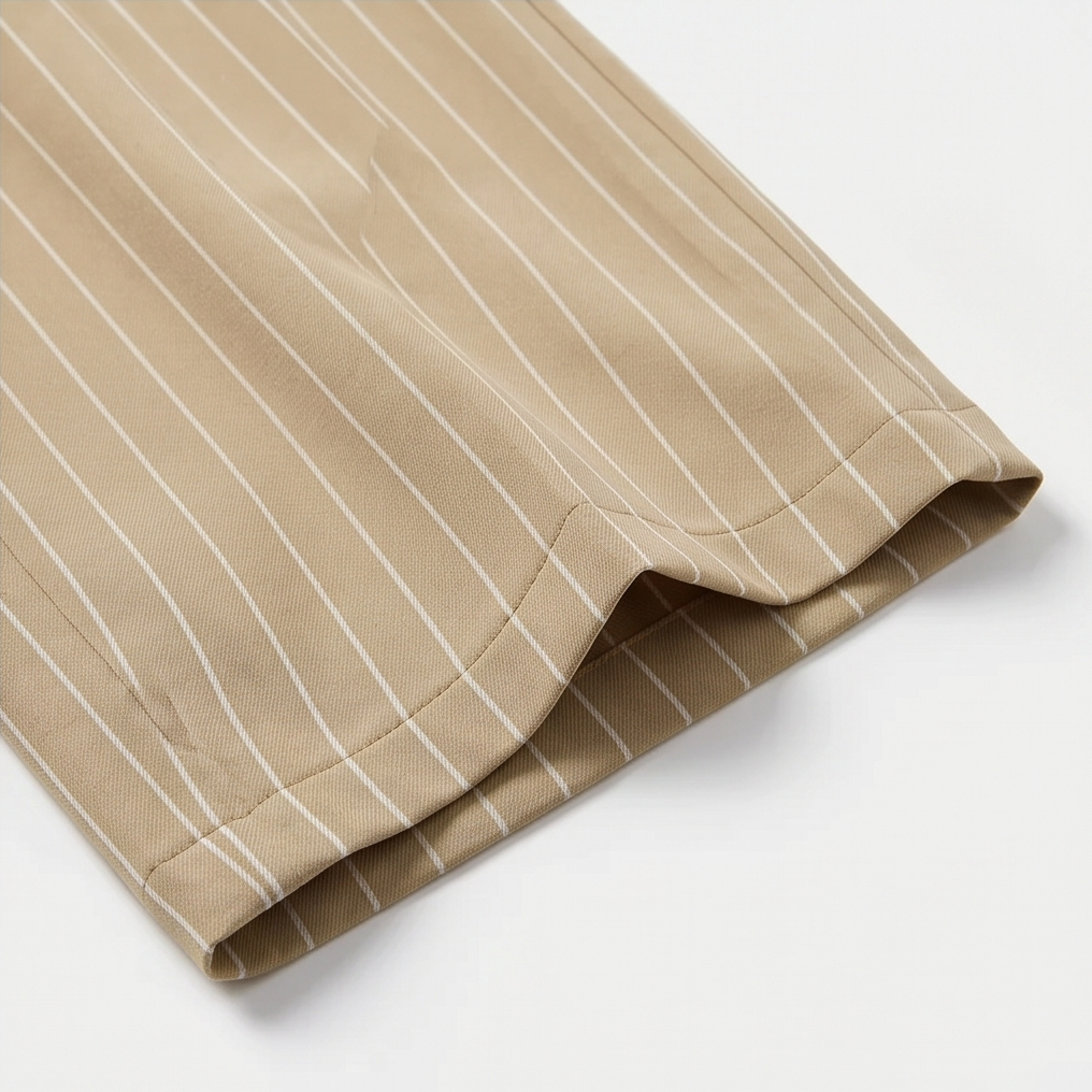 Solène High-Waisted Striped Wide-Leg Trousers for Effortless Polish