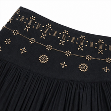 Soléra – High Waist A-Line Boho Maxi Skirt for Women