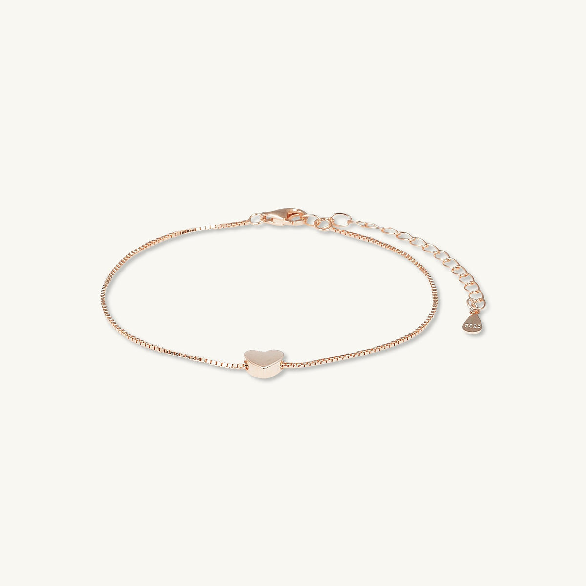 Solid Heart Chain Bracelet - Adult